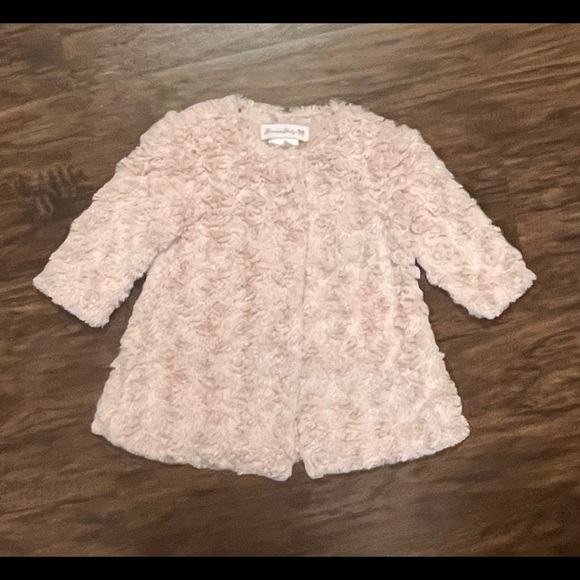 Formal Dress with Rhinestone type design and faux fur overcoat - Picture 3 of 3